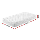 Giselle Bedding Baby Cot White Pocket Spring Mattress 13cm Thick