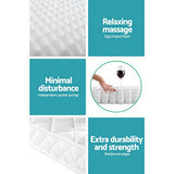 Giselle Bedding Baby Cot White Pocket Spring Mattress 13cm Thick