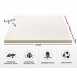 Giselle Bedding Memory Foam Mattress Topper w/Cover 8cm - King