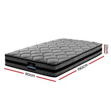 Giselle Bedding Wendell Pocket Spring Mattress 22cm Thick – Single