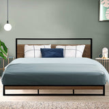 Metal Bed Frame King Size Mattress Base Platform Foundation Black Dane