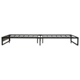 Metal Bed Frame Double Size Mattress Base Platform Foundation Wooden Black OSLO