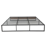 Metal Bed Frame King Size Mattress Base Platform Foundation Wooden Black OSLO