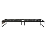 Metal Bed Frame King Single Size Mattress Base Platform Wooden Black OSLO