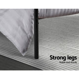 Metal Bed Frame King Size Platform Foundation Mattress Base SOL Black