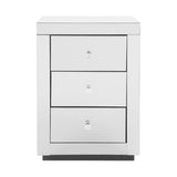 Artiss Mirrored Bedside Table Drawers Furniture Mirror Glass Presia Silver