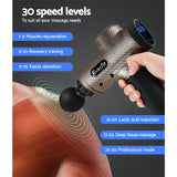 Everfit Massage Gun 6 Heads Electric Massager LCD Vibration Percussion Therapy