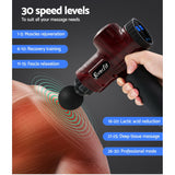 Everfit Massage Gun 6 Heads Electric Massager Vibration Percussion LCD Therapy