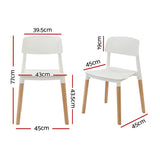 Artiss Set of 4 Belloch Replica Dining Chairs Kichen Cafe Stackle Beech Wood Legs White