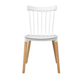 Artiss Set of 4 Dining Chairs Replica Kitchen Chair White Retro Rubber Wood Cafe Seat