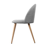 2 X Artiss Dining Chairs Light Grey