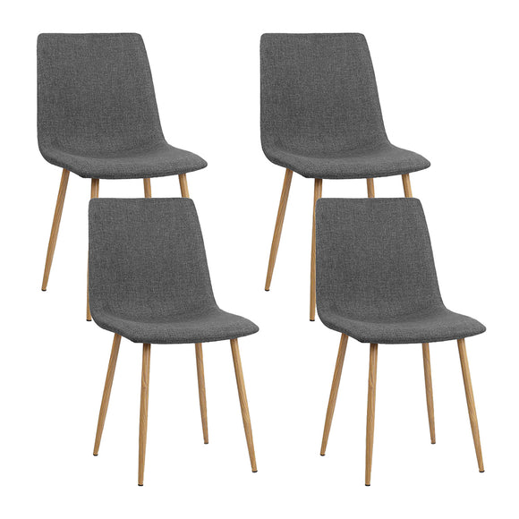 Artiss Set of 4 Collins Dining Chairs - Dark Grey