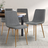 Artiss Set of 4 Collins Dining Chairs - Dark Grey