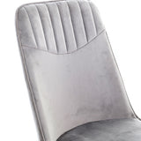 Artiss Set of 2 Dining Chairs Retro Chair Replica New metal Legs High Back Velvet Grey