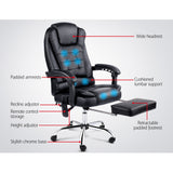 8 Point Reclining Massage Chair - Black