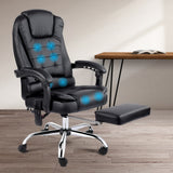 8 Point Reclining Massage Chair - Black