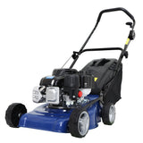 Lawn Mower 139cc 17" Petrol Powered Push Lawnmower 4 Stroke Steel Deck