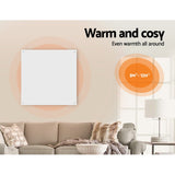 Devanti 450W Metal Wall Mount Panel Heater Infrared Slimline Portable Caravan White