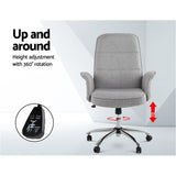 Fabric Office Desk Chair - Grey