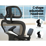 Executive Deluxe Office Mesh Chair Net High Back Home School Gaming Black