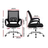 Artiss Office Chair Gaming Chair Computer Mesh Chairs Executive Mid Back Black