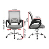 Artiss Office Chair Gaming Chair Computer Mesh Chairs Executive Mid Back Grey