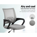 Artiss Office Chair Gaming Chair Computer Mesh Chairs Executive Mid Back Grey