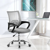 Artiss Office Chair Gaming Chair Computer Mesh Chairs Executive Mid Back Grey