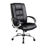 Executive PU Leather Office Desk Computer Chair - Black