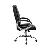 Executive PU Leather Office Desk Computer Chair - Black