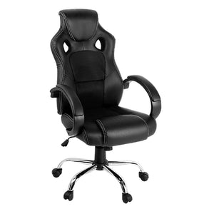 Artiss Gaming Chair Leather Office Computer Chairs Black