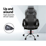 Artiss Gaming Chair Leather Office Computer Chairs Black