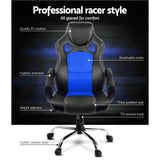 Artiss Gaming Chair Computer Office Chairs Blue & Black