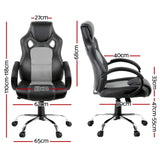 Artiss Gaming Chair Computer Office Chairs Grey & Black