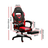 Artiss Office Chair Computer Desk Gaming Chair Study Home Work Recliner Black Red