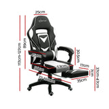 Artiss Office Chair Computer Desk Gaming Chair Study Home Work Recliner Black White