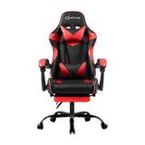 Artiss Gaming Office Chairs Computer Seating Racing Recliner Footrest Black Red