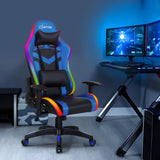 Artiss Gaming Office Chair RGB LED Lights Computer Desk Chair Home Work Chairs