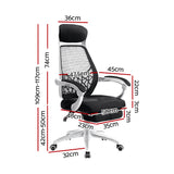 Artiss Gaming Office Chair Computer Desk Chair Home Work Study White