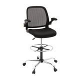 Veer Drafting Stool Office Chair Mesh Adjust Black