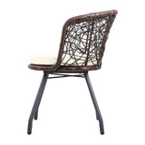 Gardeon Outdoor Patio Chair and Table - Brown