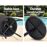 Gardeon Outdoor Furniture Wicker Chairs Bar Table Cooler Ice Bistro Set Bucket Patio Coffee