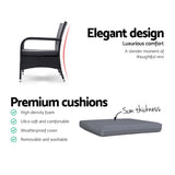 Gardeon Outdoor Dining Chairs Bistro Patio Furniture Chair Wicker Garden Extra Large Tea Coffee Cafe Bar Set