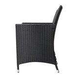 Gardeon Outdoor Furniture Chair Bench Sofa Table 2 Seat Cushions Wicker Black