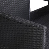 Gardeon Outdoor Furniture Chair Bench Sofa Table 2 Seat Cushions Wicker Black