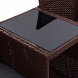 Gardeon Outdoor Setting Wicker Loveseat Birstro Set Patio Garden Furniture Brown