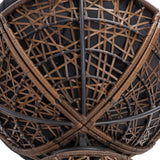 Gardeon Papasan Chair and Side Table Set-Brown