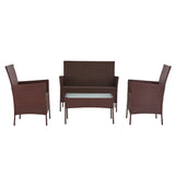 Gardeon 4-piece Wicker Outdoor Set - Brown