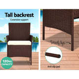 Gardeon 4-piece Wicker Outdoor Set - Brown