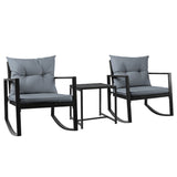 Gardeon Outdoor Chair Rocking Set - Black